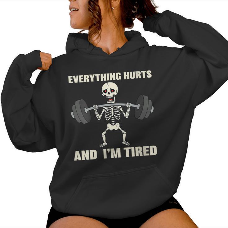 Humor Fitness Y Gimnasio Regalo Divertido Para Deportistas Cuello Sudadera con capucha para mujer
