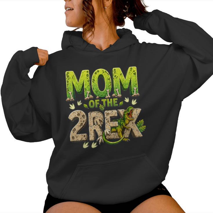 Mom Of The Two Rex Birthday Dinosaur Family Matching Women Hoodie