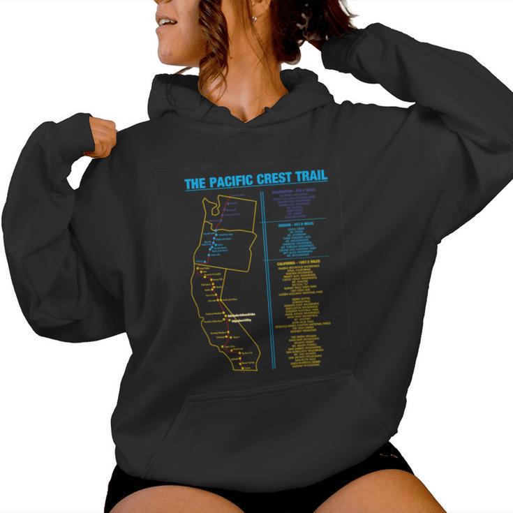 Pacific Crest Trail Thru ハイキングシャツギフト。男性にも女性にも。 レディースパーカー