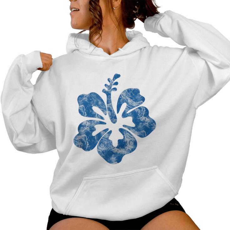 Flor De Hibisco Gráfico Floral In Mangas Sudadera con capucha para mujer