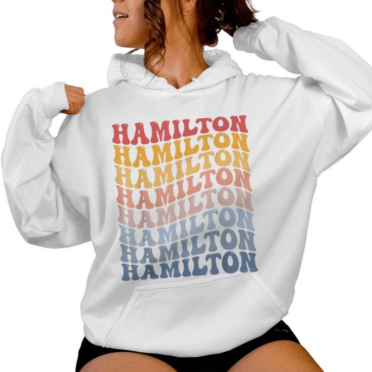 Hamilton City Groovy Retro Sudadera con capucha para mujer