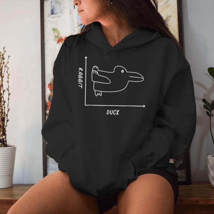 Duck Rabbit Graph 楽しい数学教師 イースターtシャツ レディースパーカー 彼女への贈り物