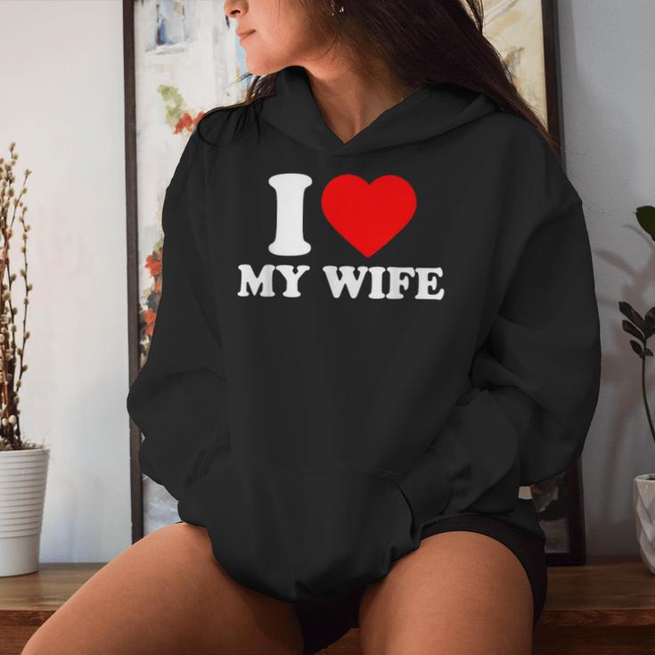 I Love My Wife I Heart My Wifealentines Day レディースパーカー 彼女への贈り物