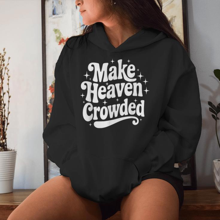 Make Heaven Crowded Christian Girl レトロ 宗教的 イエス レディースパーカー 彼女への贈り物