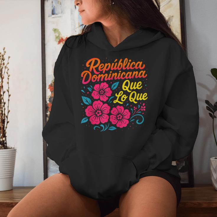 República Dominicana Qué Lo Que ドミニカ共和国 花 レディースパーカー 彼女への贈り物