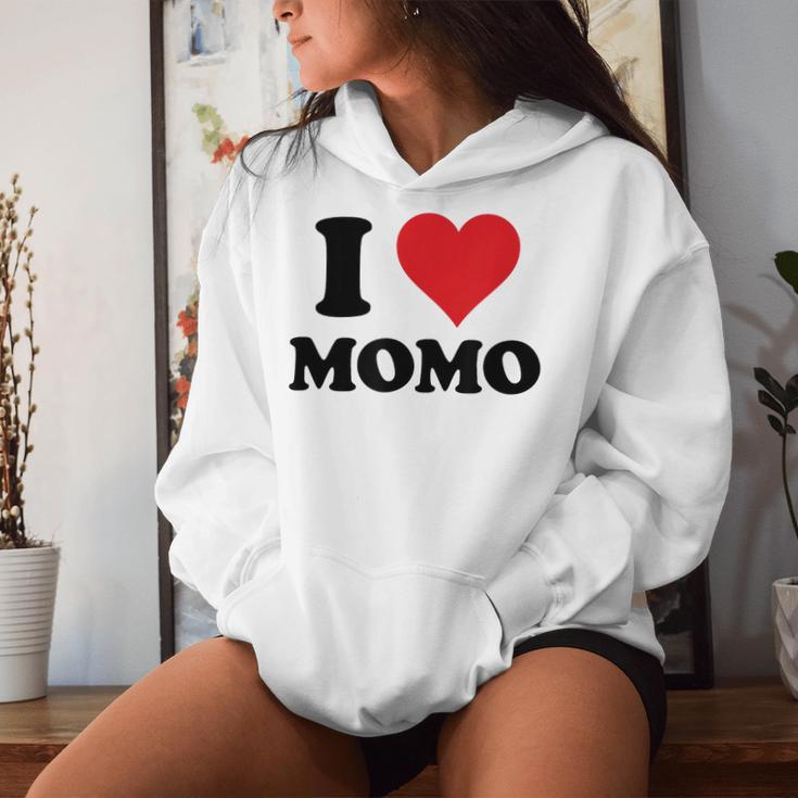 I Heart Momo ファーストネーム I Love パーソナライズ レディースパーカー 彼女への贈り物