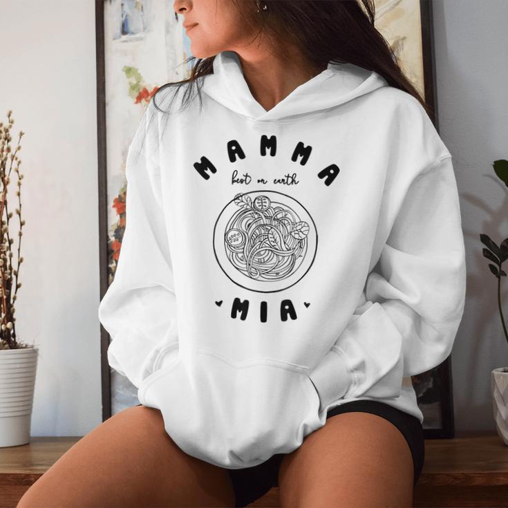 Mamma Mia Best Mum Ever スパゲッティ イタリアンヌードルラブ レディースパーカー 彼女への贈り物