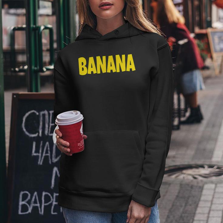 Banana The Word Banana On A コスチューム レディースパーカー 面白い贈り物