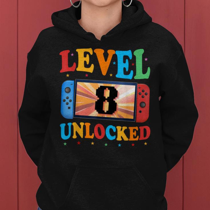 Awesome Level 8 Unlocked 8Th Birthday Boy Girlideo Gamer レディースパーカー