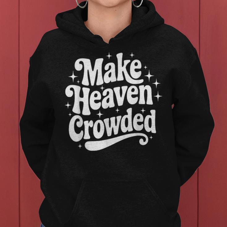 Make Heaven Crowded Christian Girl レトロ 宗教的 イエス レディースパーカー