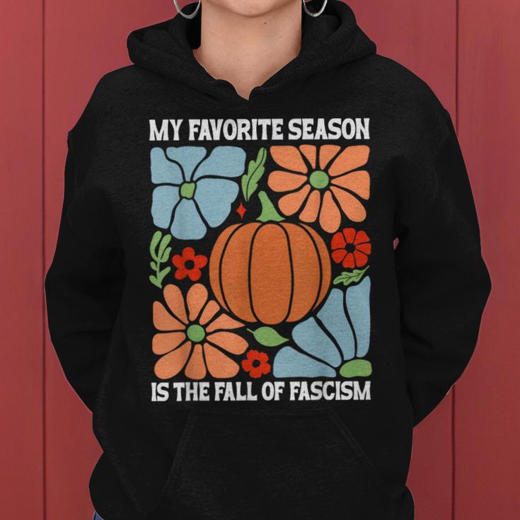 My Favoriteeason Is The Fall Of Fascismign Anti Fascism レディースパーカー