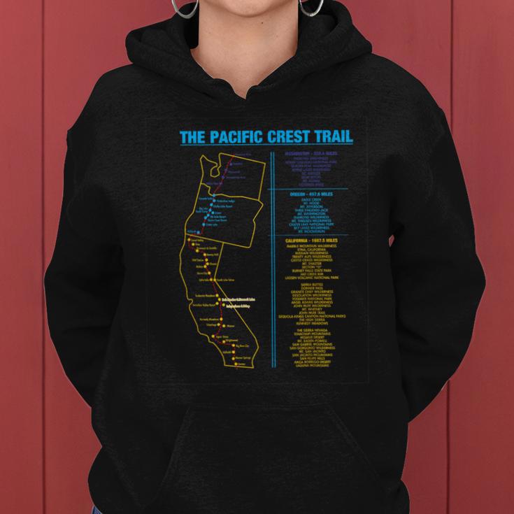 Pacific Crest Trail Thru ハイキングシャツギフト。男性にも女性にも。 レディースパーカー
