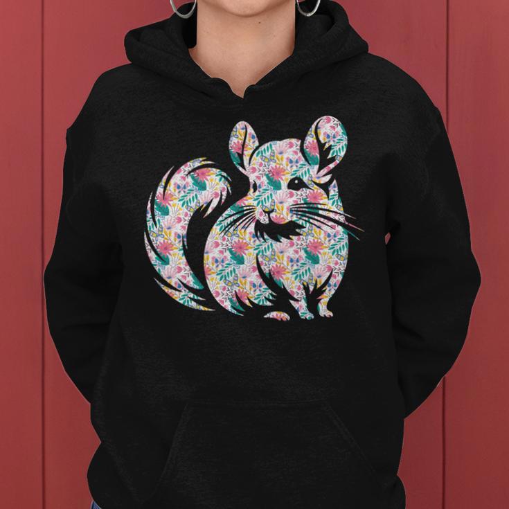 かわいいチンチラ花柄チンチラ 長袖tシャツ レディースパーカー