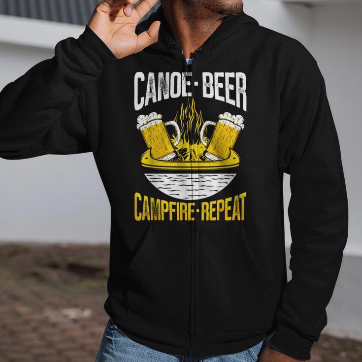 Canoe Beer Campfire Repeat Kayak Canoe Zip Up Hoodie Canoe Beer Campfire Repeat Kayak Canoe Zip Up Hoodie