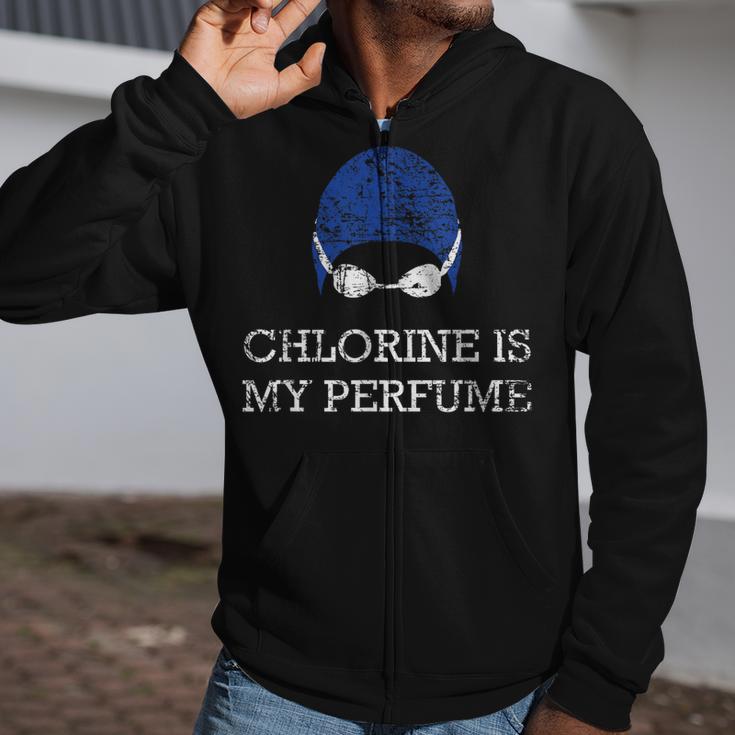 Chlorine Is My Perfume Shirt Swim Swimming Zip Up Hoodie Chlorine Is My Perfume Shirt Swim Swimming Zip Up Hoodie