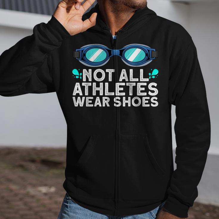 Cool Swimming For Men Women Swimmer Swim Instructor Goggles Zip Up Hoodie