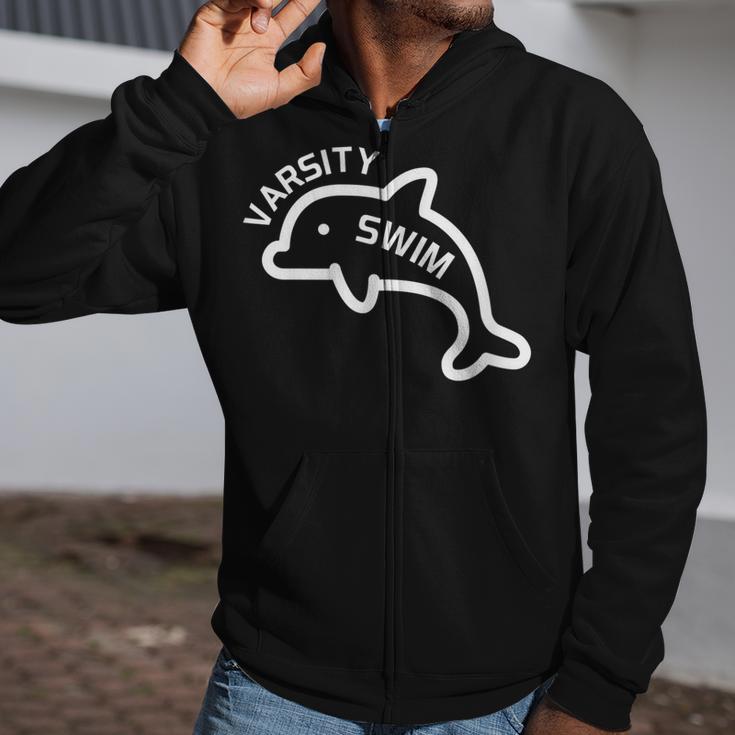 Dolphin Dolfin Varsity Swim Swim Team Swim Club Swimming Zip Up Hoodie Dolphin Dolfin Varsity Swim Swim Team Swim Club Swimming Zip Up Hoodie