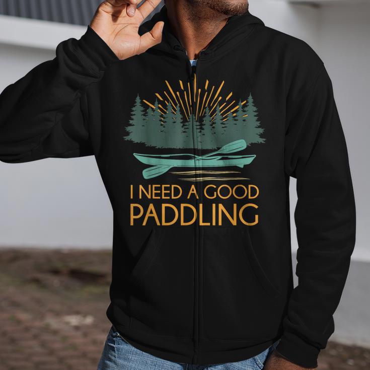 Kayaking Outdoor Water Sports Canoeing Paddle Kayak Zip Up Hoodie