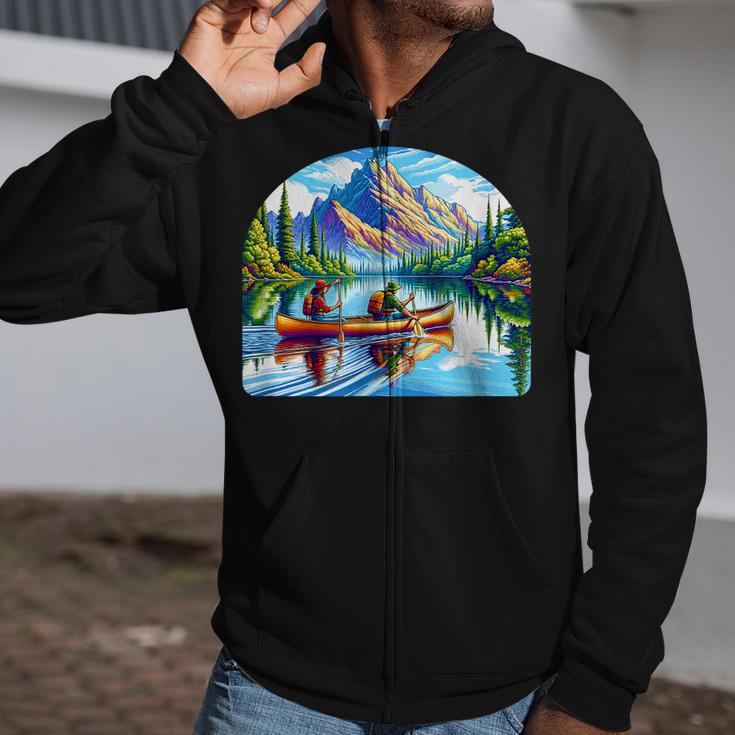 Lake Canoeing Canoe Zip Up Hoodie Lake Canoeing Canoe Zip Up Hoodie
