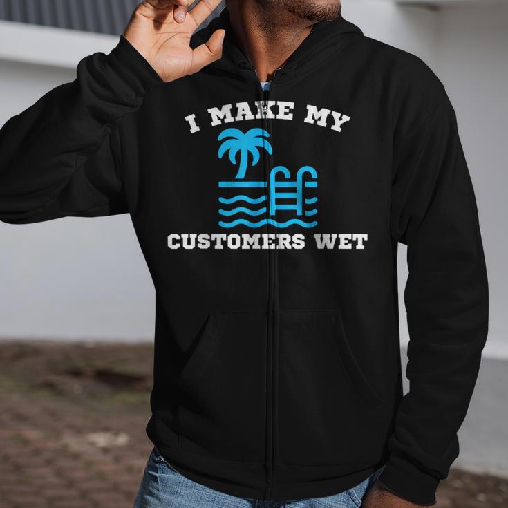 Pool Boy For Swimming Pool Service Guy Zip Up Hoodie