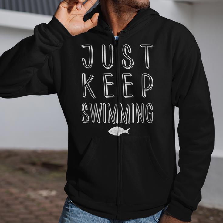 Pretty Fish Just Keep Swimming Zip Up Hoodie Pretty Fish Just Keep Swimming Zip Up Hoodie