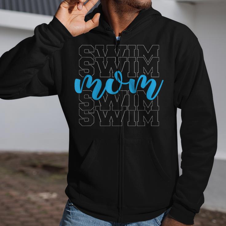 Swim Mom For Mothers Swimming Zip Up Hoodie Swim Mom For Mothers Swimming Zip Up Hoodie