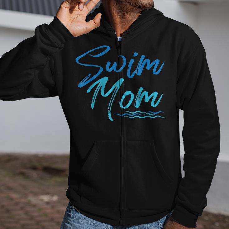 Swim Mom Swimming Cute Zip Up Hoodie