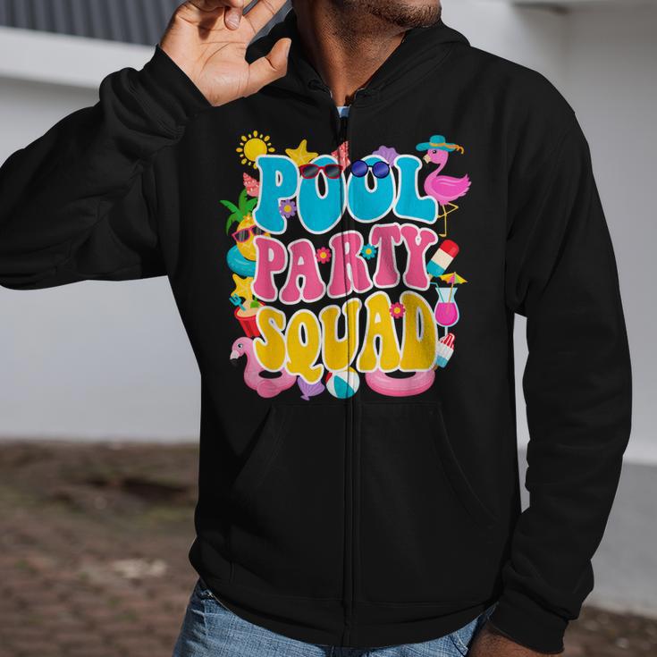Swimming Pool Party Squad Beach Pool Party Matching Beach Zip Up Hoodie Swimming Pool Party Squad Beach Pool Party Matching Beach Zip Up Hoodie