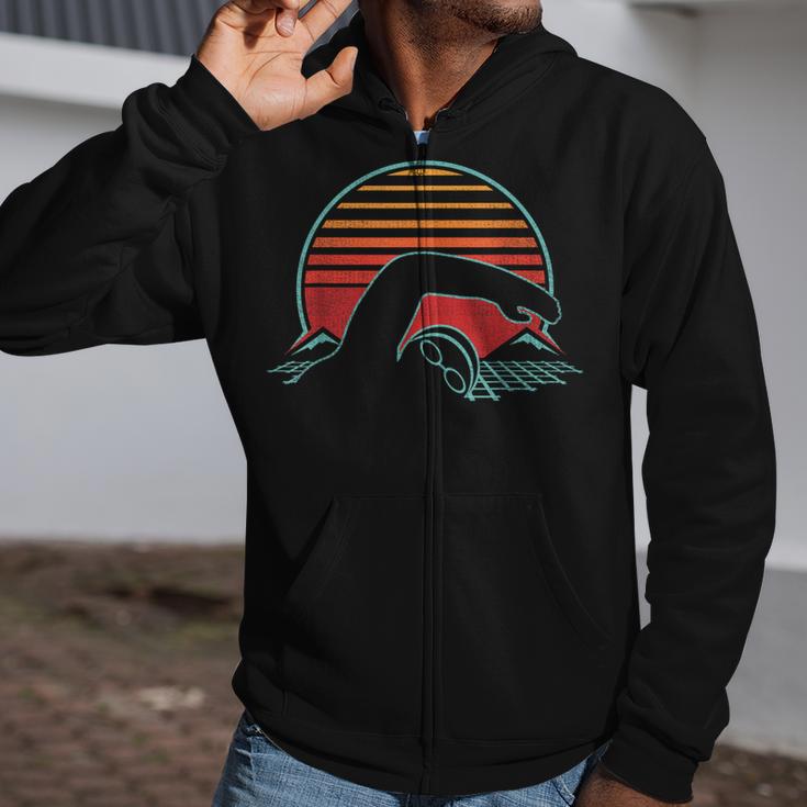 Swimming Retro Vintage 80s Style Swimmer Zip Up Hoodie Swimming Retro Vintage 80s Style Swimmer Zip Up Hoodie