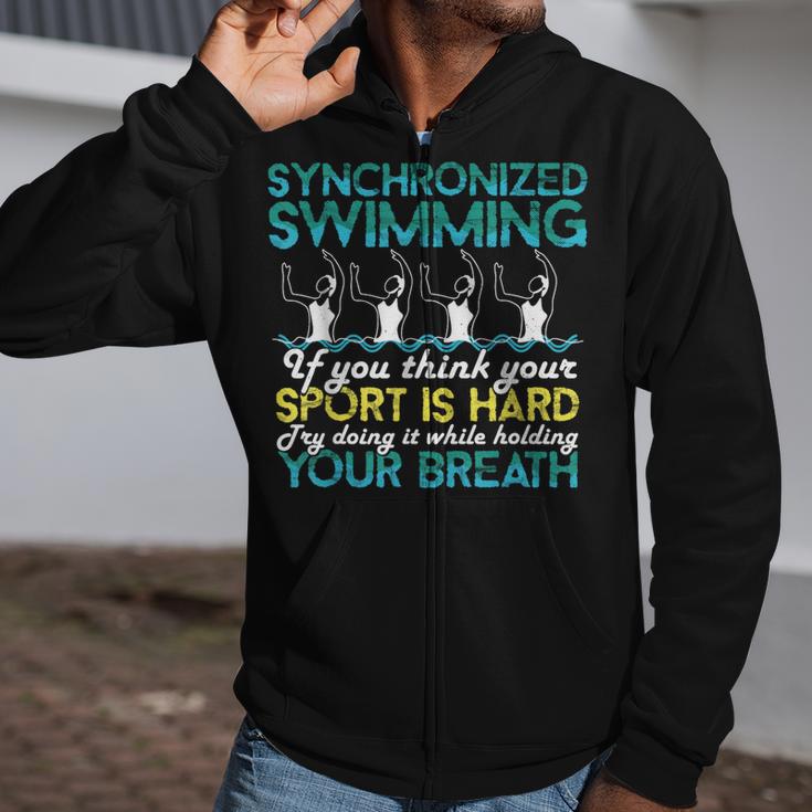 Synchronized Swimming Shirt Synchro Swimmer Artistic Zip Up Hoodie Synchronized Swimming Shirt Synchro Swimmer Artistic Zip Up Hoodie