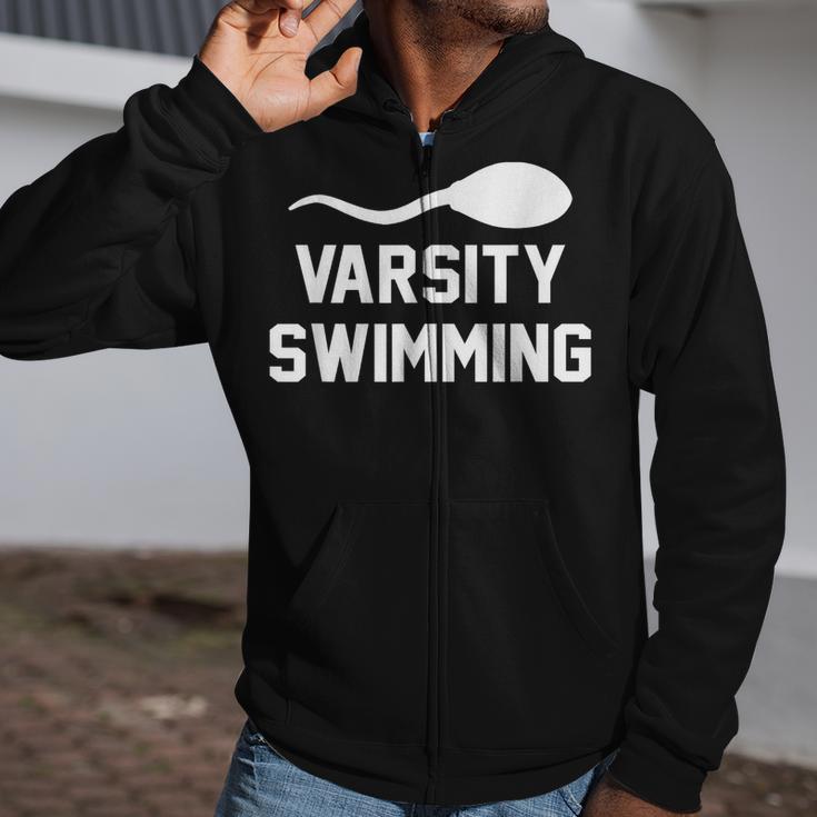 Varsity Swimming For Men Women Zip Up Hoodie Varsity Swimming For Men Women Zip Up Hoodie