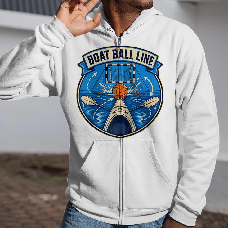 Boat Ball LINE Kayak Polo Canoe Team Raglan Baseball Tee Zip Up Hoodie