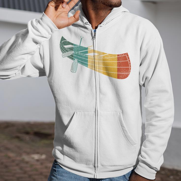 Canoe Canoeing Retro Vintage Zip Up Hoodie Canoe Canoeing Retro Vintage Zip Up Hoodie