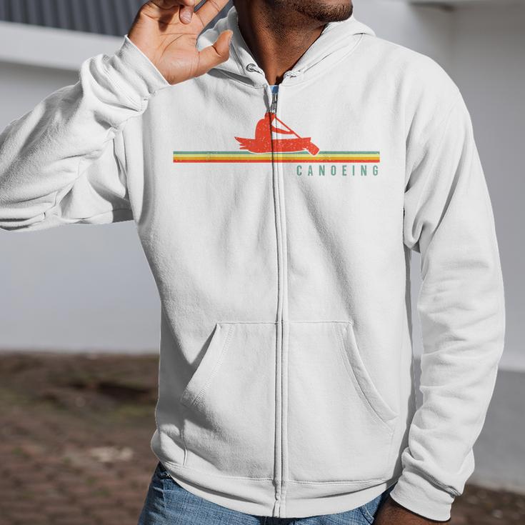 Canoe Canoeing Retro Vintage Canoeing Zip Up Hoodie Canoe Canoeing Retro Vintage Canoeing Zip Up Hoodie