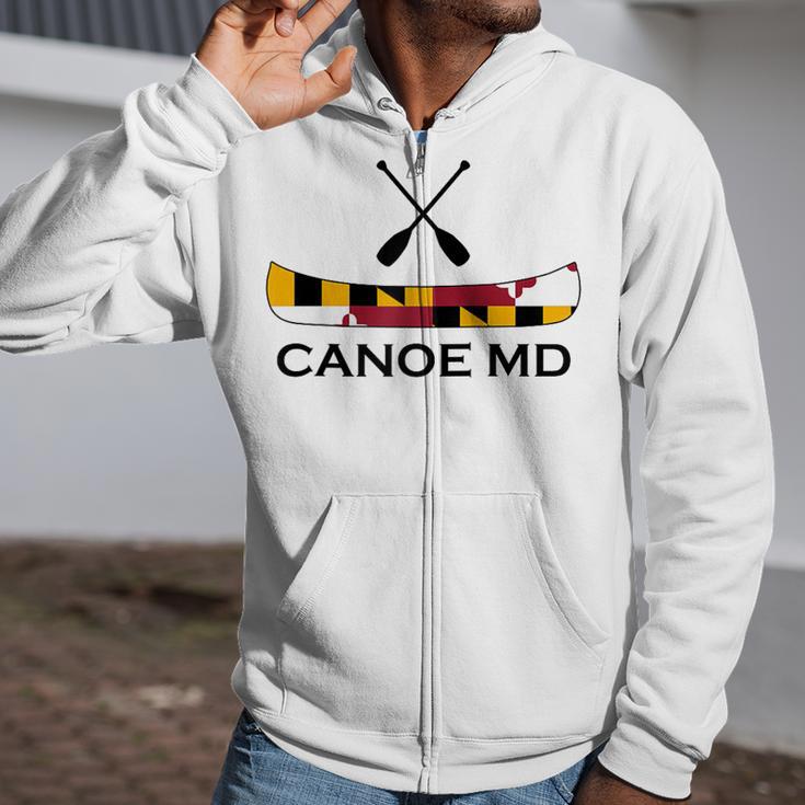 Canoe Maryland Raglan Baseball Tee Zip Up Hoodie Canoe Maryland Raglan Baseball Tee Zip Up Hoodie