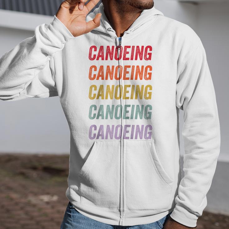 Canoeing Raglan Baseball Tee Zip Up Hoodie