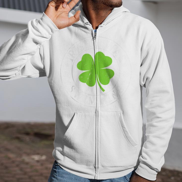 Irish I Was Swimming Shamrock St Patrick's Day Swimmer Zip Up Hoodie Irish I Was Swimming Shamrock St Patrick's Day Swimmer Zip Up Hoodie