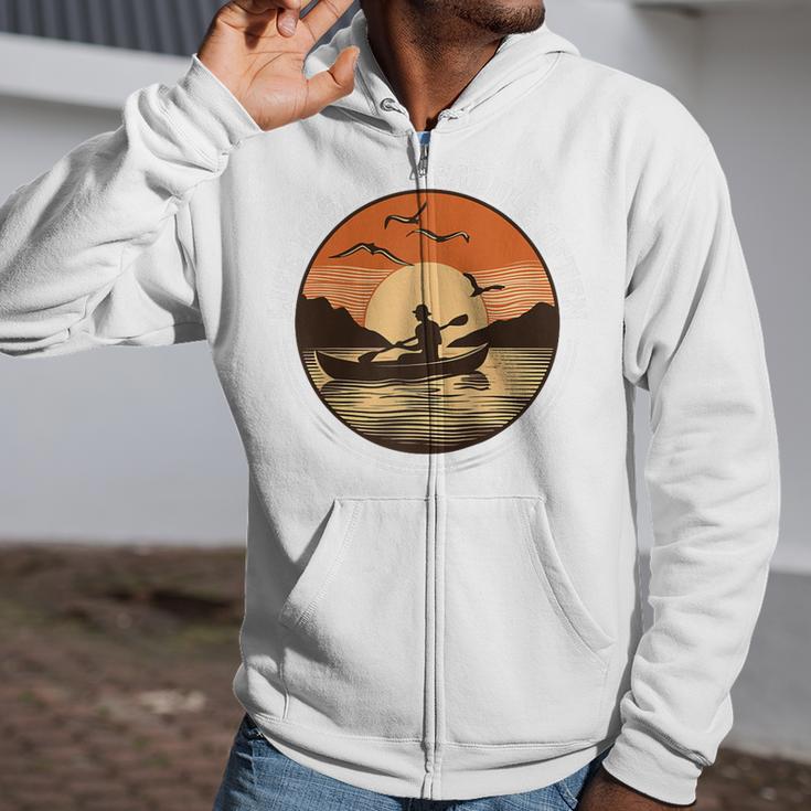 Kayak Kayaker Canoes-Boating Paddle-Life Canadier-Canoe Raglan Baseball Tee Zip Up Hoodie