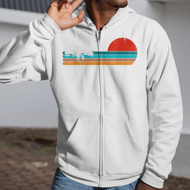 Paddling Canoe Retro Vintage For Canoeists And Paddle Zip Up Hoodie