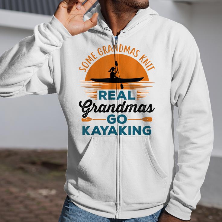 Real Grandmas Go Kayaking Yak Kayak Women Canoe Kayaker Zip Up Hoodie Real Grandmas Go Kayaking Yak Kayak Women Canoe Kayaker Zip Up Hoodie