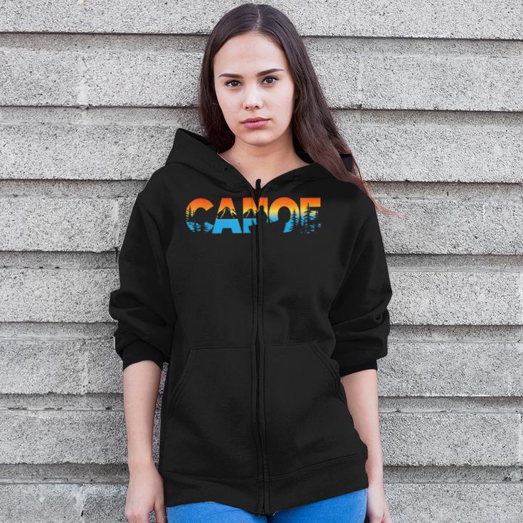 Canoe Canoeing Retro Canoe Zip Up Hoodie Canoe Canoeing Retro Canoe Zip Up Hoodie