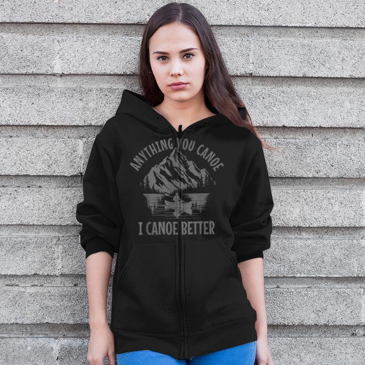 Canoe Canoeing Zip Up Hoodie