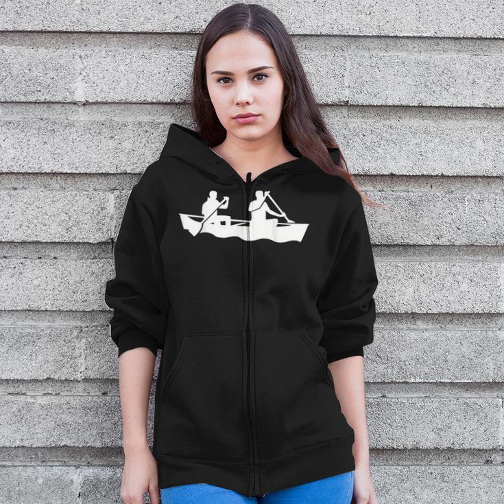 Canoe Paddlers Zip Up Hoodie