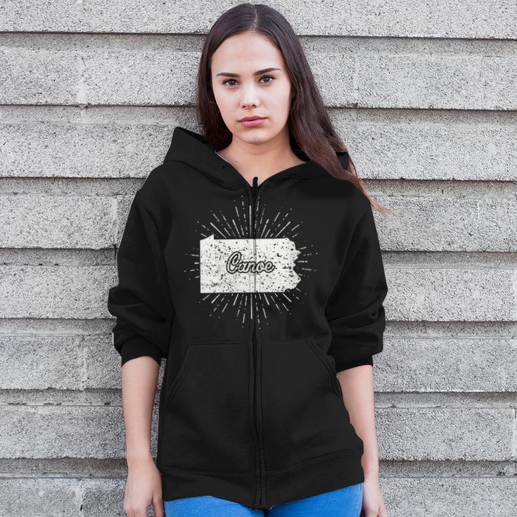 Canoe Pennsylvania Zip Up Hoodie Canoe Pennsylvania Zip Up Hoodie