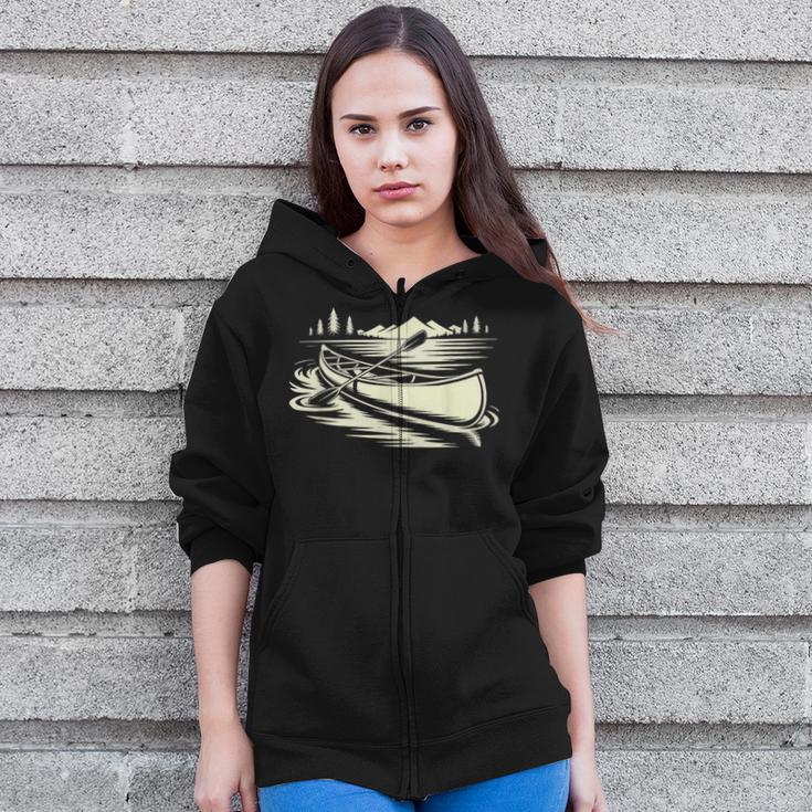 Canoe Tripper Loading Portage Pack First Light Zip Up Hoodie