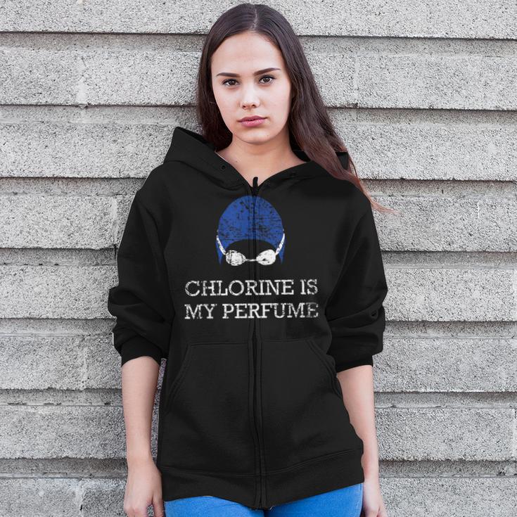 Chlorine Is My Perfume Shirt Swim Swimming Zip Up Hoodie Chlorine Is My Perfume Shirt Swim Swimming Zip Up Hoodie