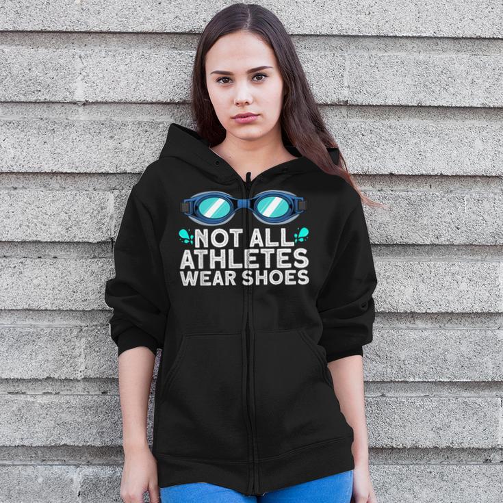 Cool Swimming For Men Women Swimmer Swim Instructor Goggles Zip Up Hoodie