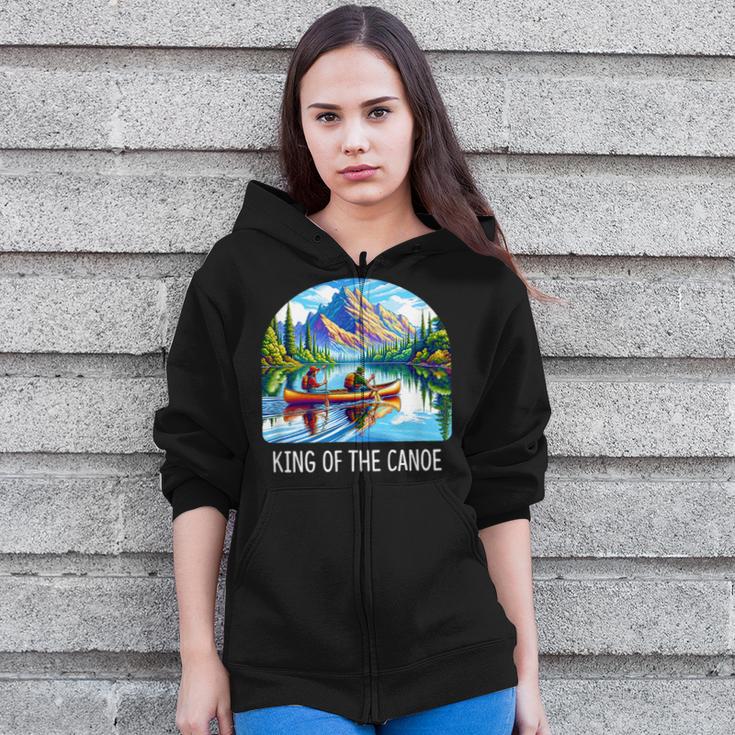 King Of The Canoe Canoeing Zip Up Hoodie King Of The Canoe Canoeing Zip Up Hoodie