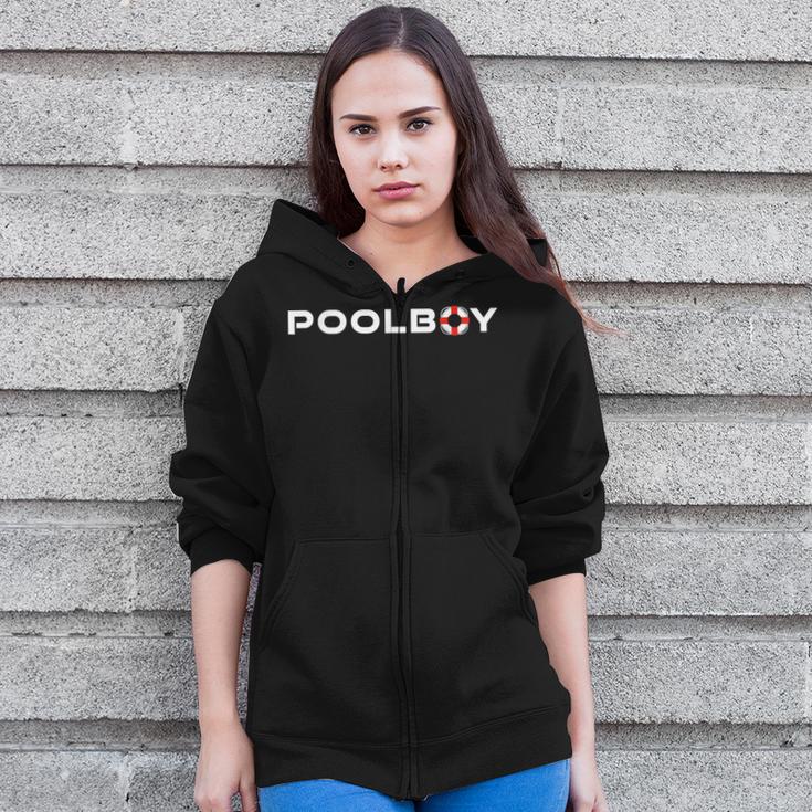 Pool Boy Swimming Pool Lifeguard Zip Up Hoodie Pool Boy Swimming Pool Lifeguard Zip Up Hoodie