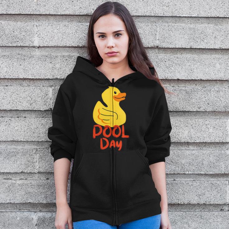 Pool Swimming Day Zip Up Hoodie Pool Swimming Day Zip Up Hoodie